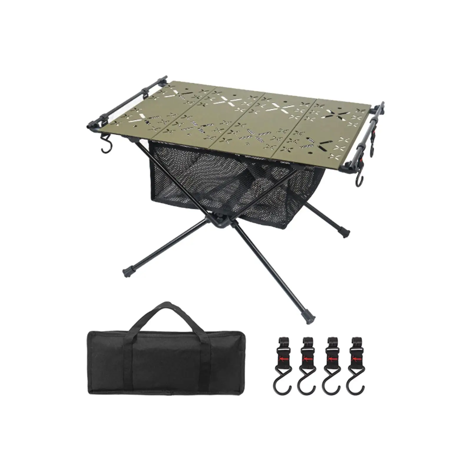 Foldable Camping Table Aluminum Alloy with Carry Bag Ultralight Desk for Patio Backpacking Garden Travel Backyard