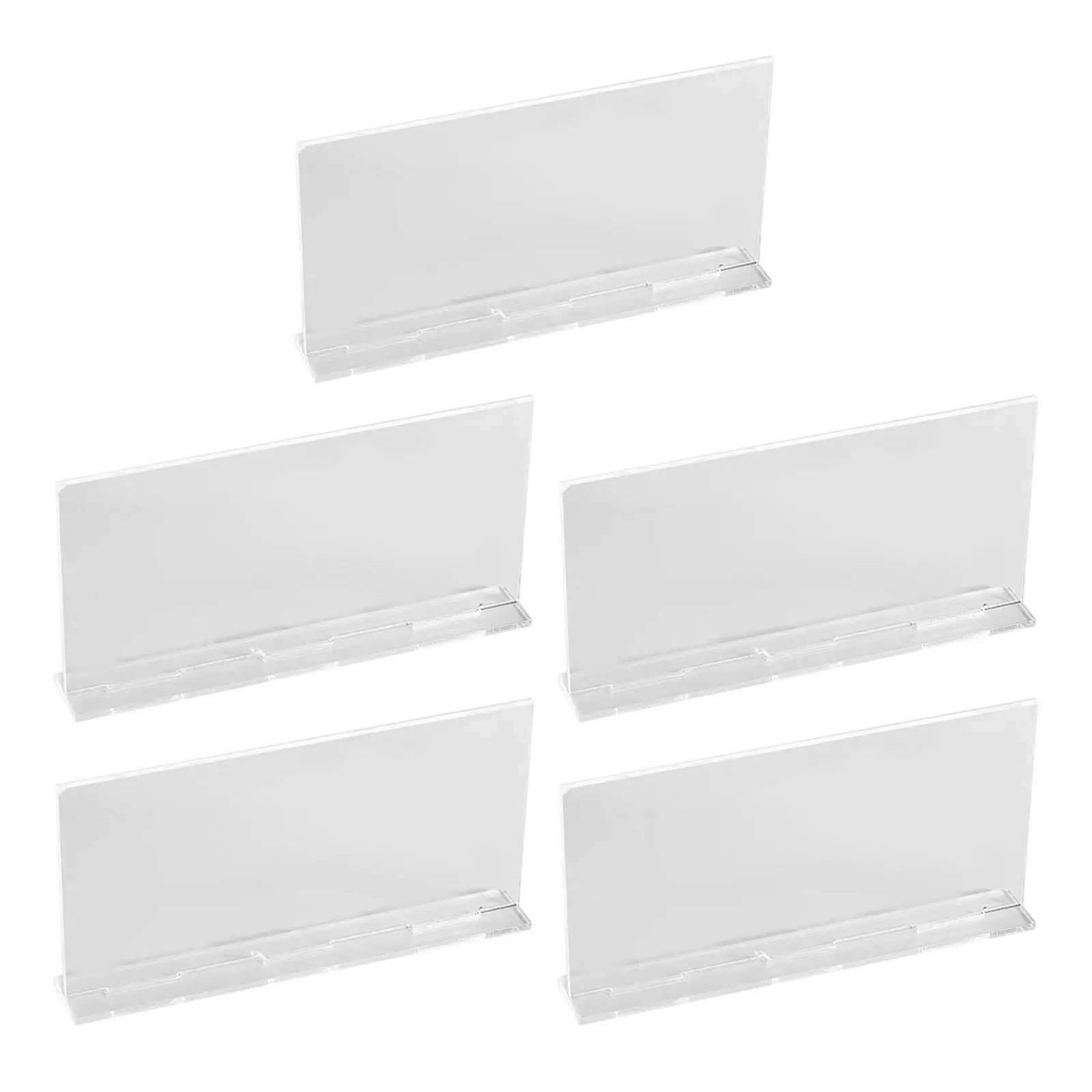 5x Clear Acrylic Place Cards Name Signs Cards Stand Rectangle Seating Name Cards Cards DIY for Wedding dinner Birthday Party