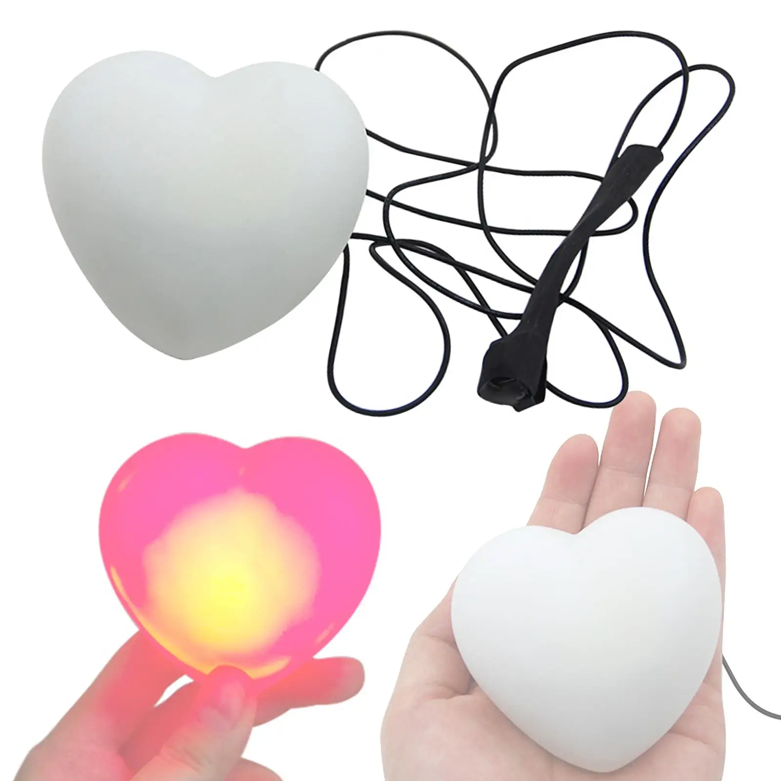 Heart Shaped Light On Chest Comedy Accessories Chest Love Lamp Magic Lights Tricks Chest Heart Shaped for Party