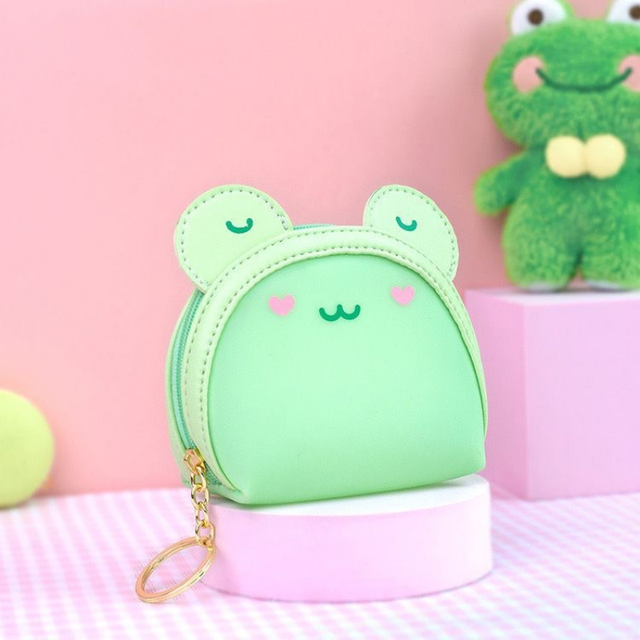 Cartoon Frog Plush Toy Pendant Cute Coin Purses Small Wallet Small Item  Storage Bag Bluetooth Earphone Bag With Key Buckle - AliExpress