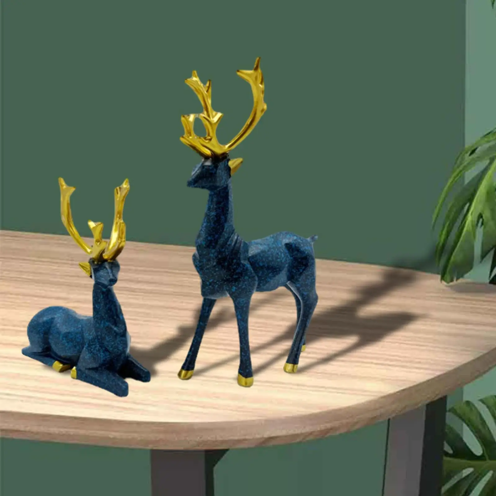 Couple Deer Statue Art Crafts Deer Figurines for Bedroom Office Living Room