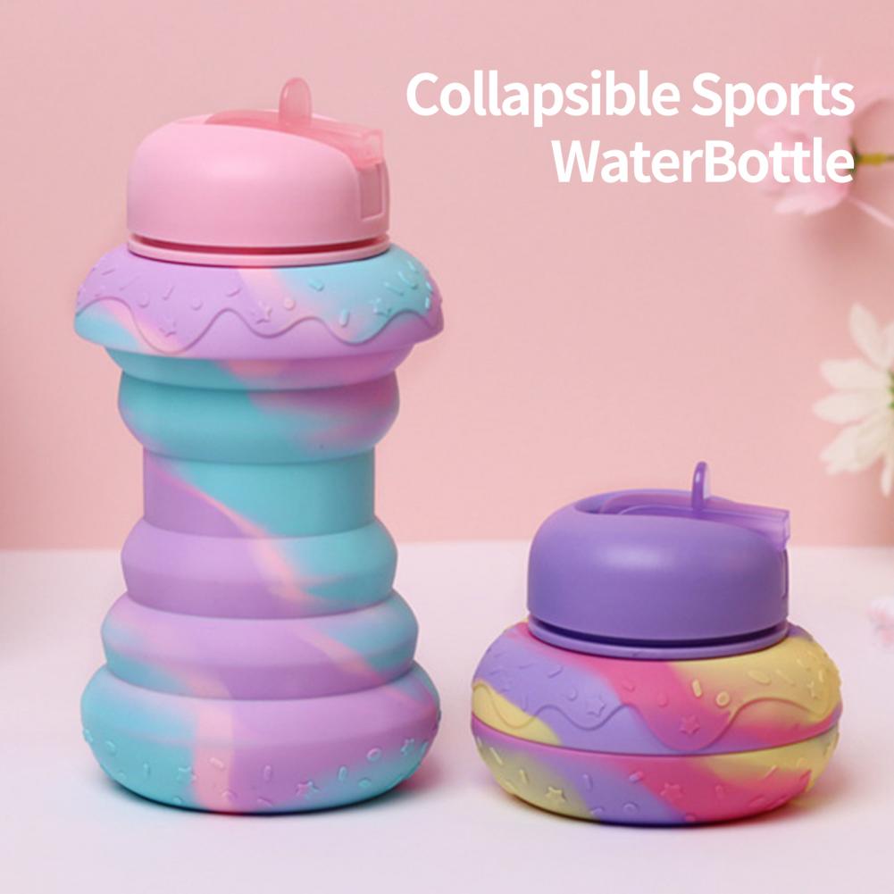 Reusable Thickened Folding Water Cup High Capacity Foldable Water Bottle Collapsible Sport Water Cup Daily Drinking Bottle 600Ml