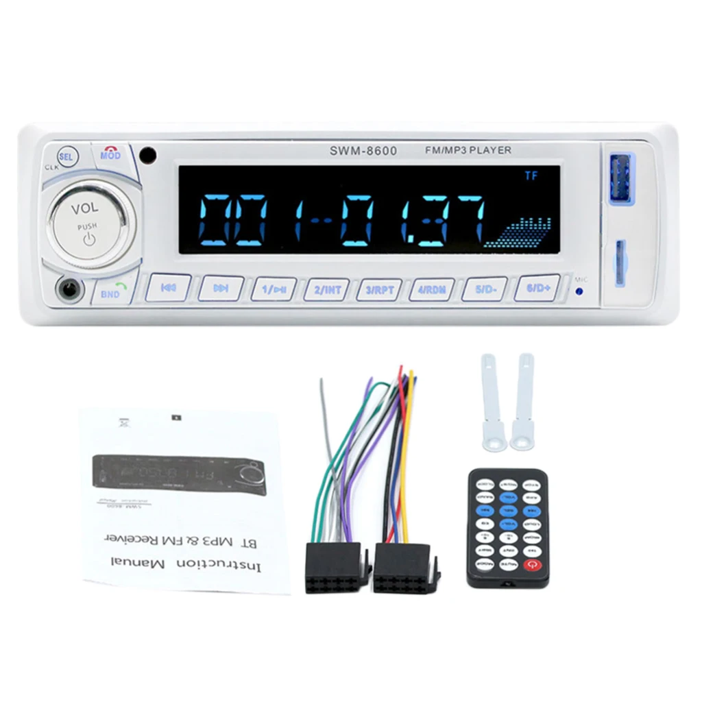 Stereo Car MP3 Player Bluetooth Metal Aux Input USB + LCD Screen + Power Cable Remote Control