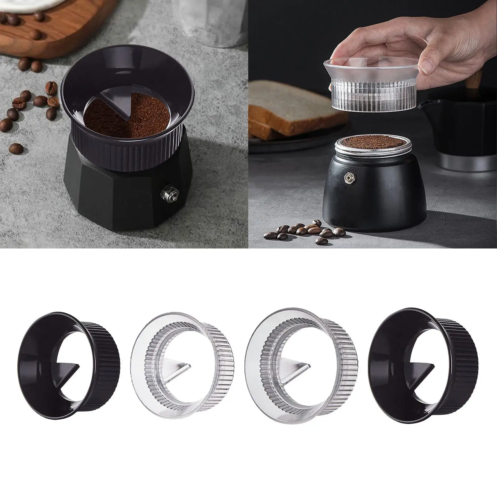 Coffee Powder Receiving Ring, Espresso Dosing Funnel Accessory, Replaces Powder Dosing Rings for Barista