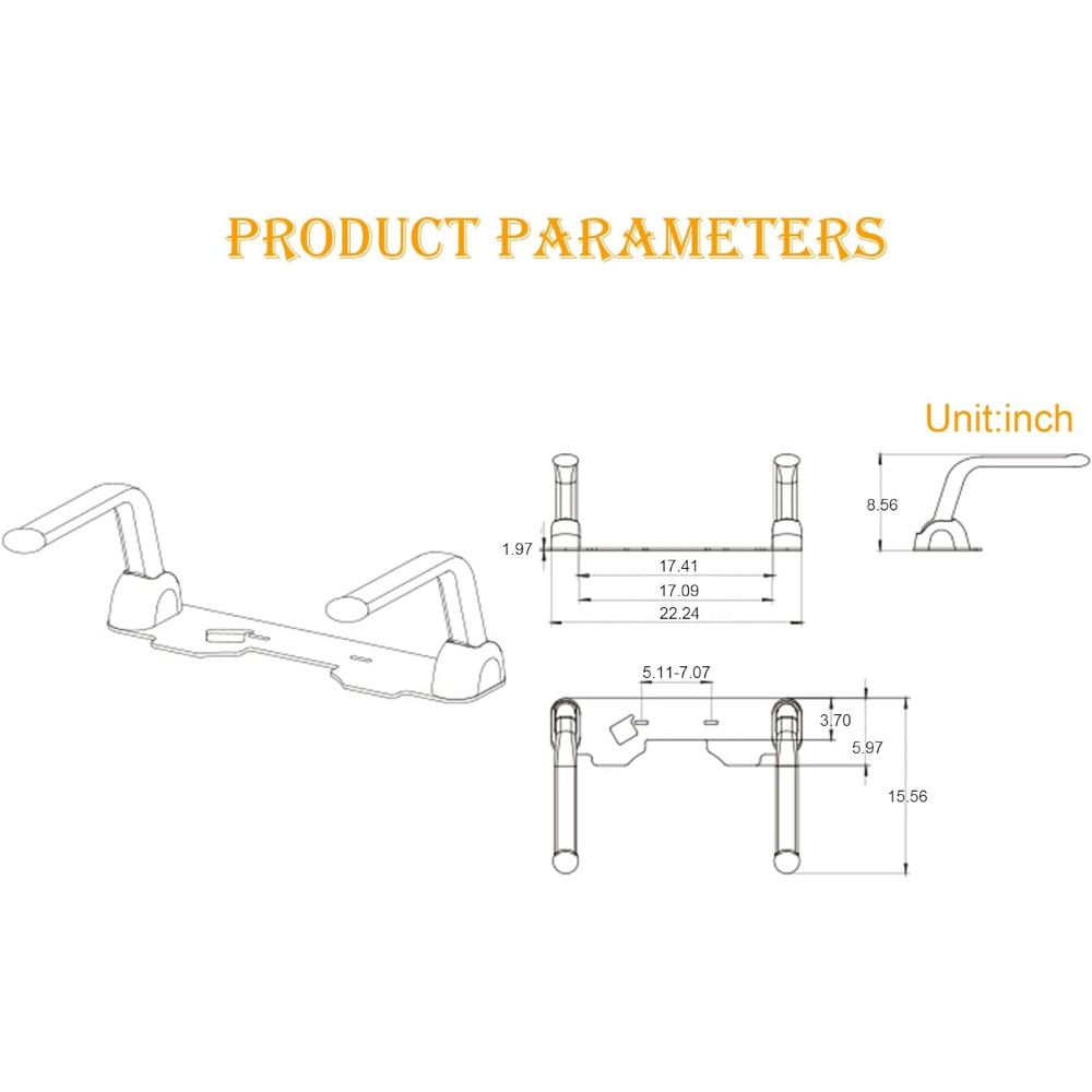 Description Picture 6 of itemToilet Safety Rails, Foldable Toilet Handrail, Easy Installation Heavy Duty Armrest Frame for Elderly Senior Handicap