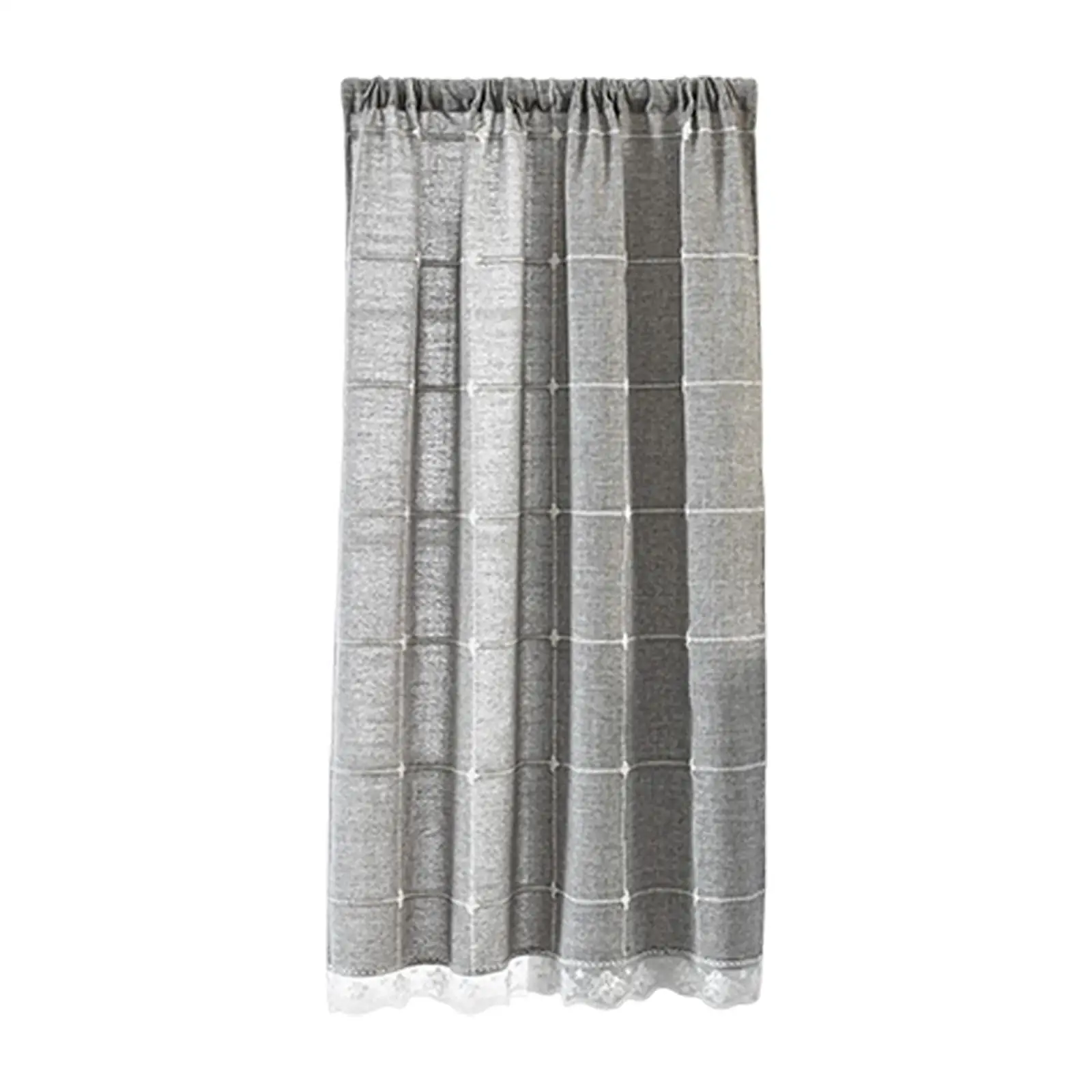 Fashion Rod Pocket Curtain Translucent Privacy Drapes for Patio Door Bedroom