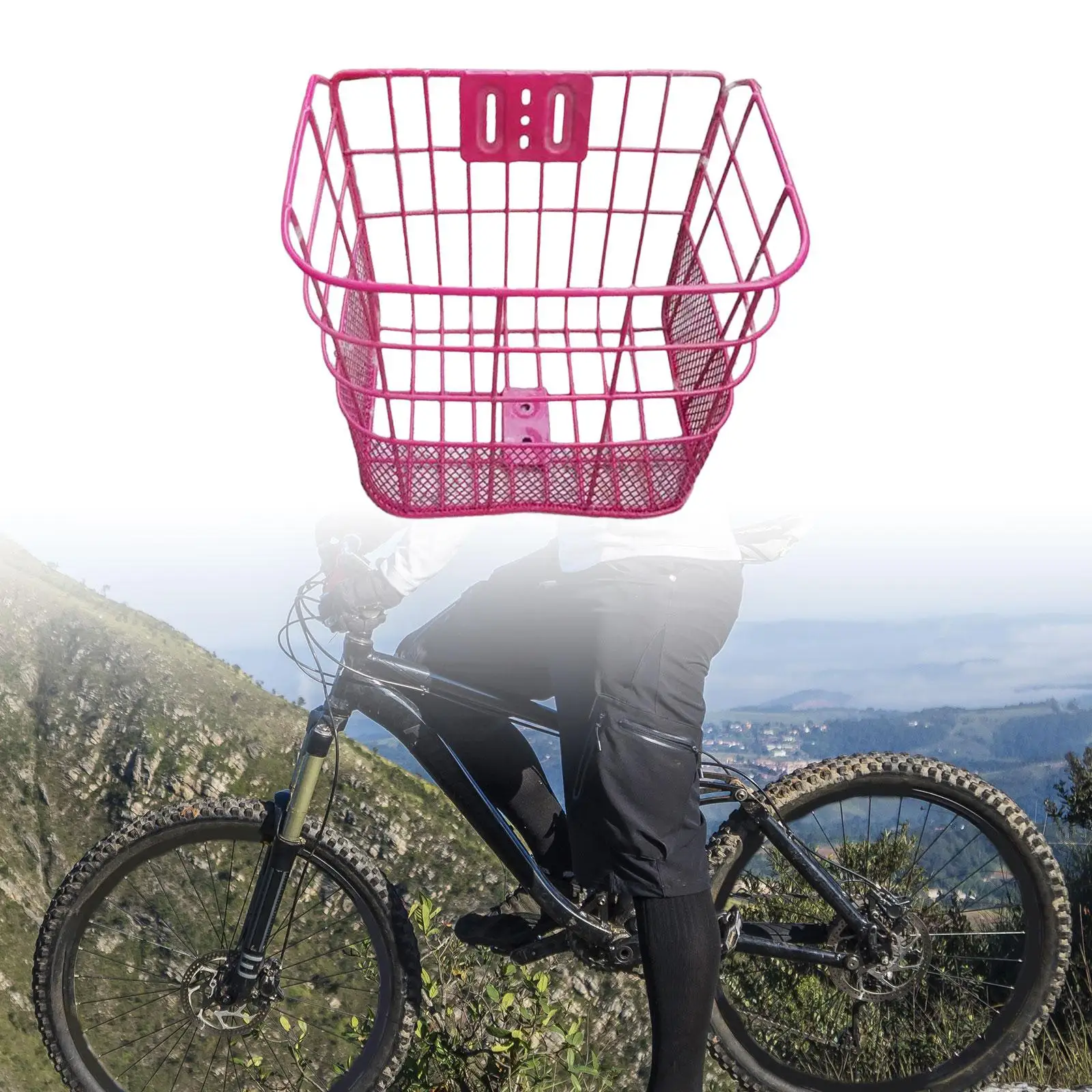 Bike Basket Easy to Install Removable Front Handlebar Basket for Mountain Road Bike Tricycles Balance Bike Outdoor Supplies