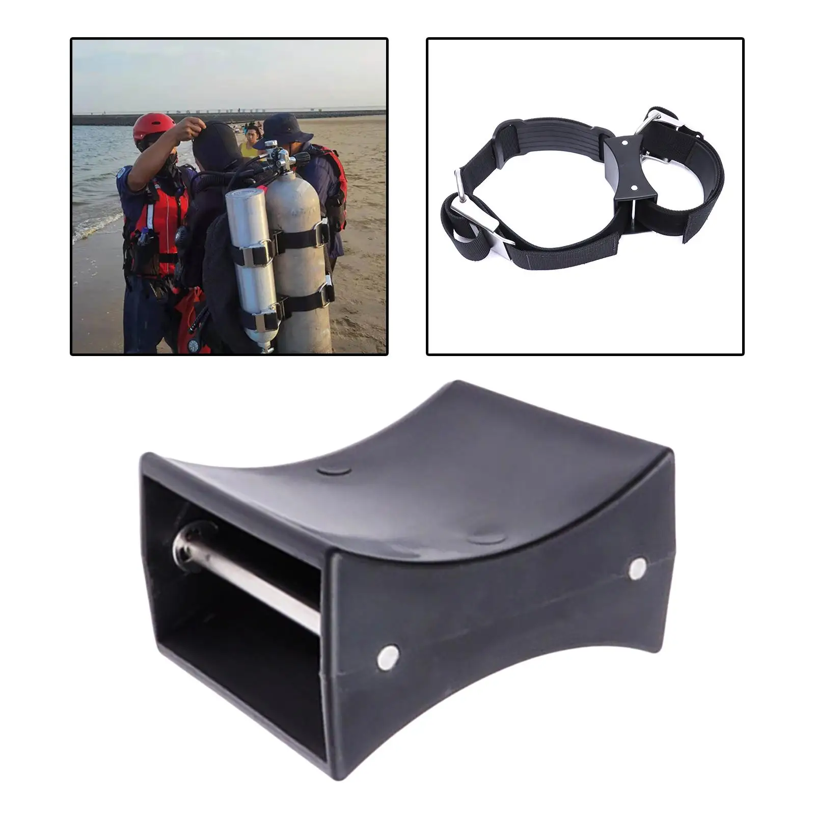 Snorkel Oxygen Holder, Scuba Diving Tank Backpack ,Gas Cylinder Bottle Holder Bracket Assembly & Adjustable Strap