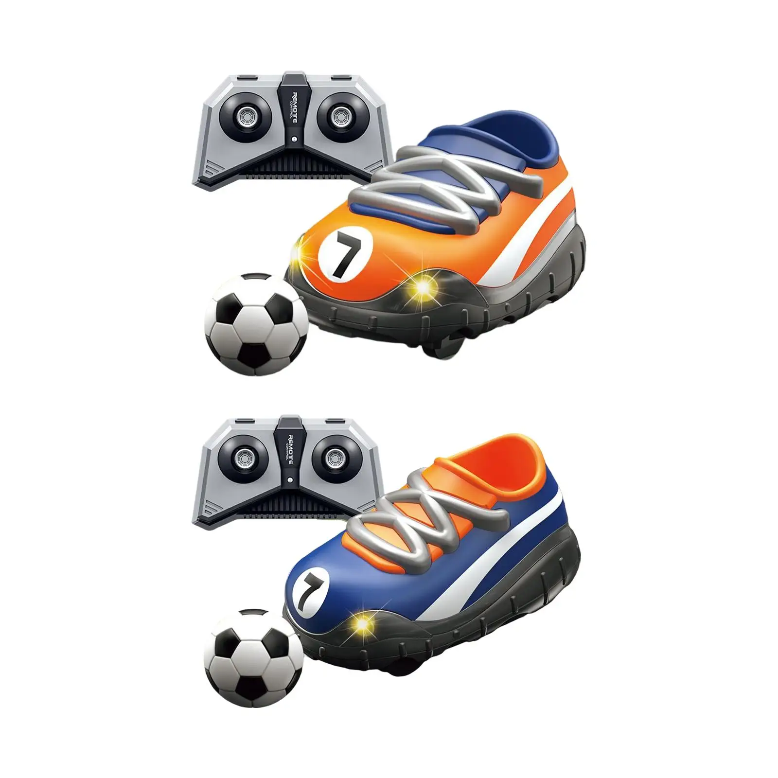 4 Channels RC Football Cars with LED Light Turn Right for Children Birthday Gifts