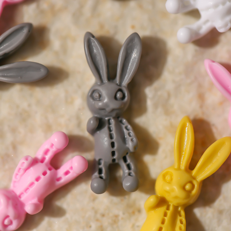 Best of 10Pcs Skull Rabbit Nail Resin Charms Cartoon Sweet Sad Bunny Nails Decorations 3D Kawaii Ornaments Manicure Jewelry Accessories Reviews & Tips - Image 4