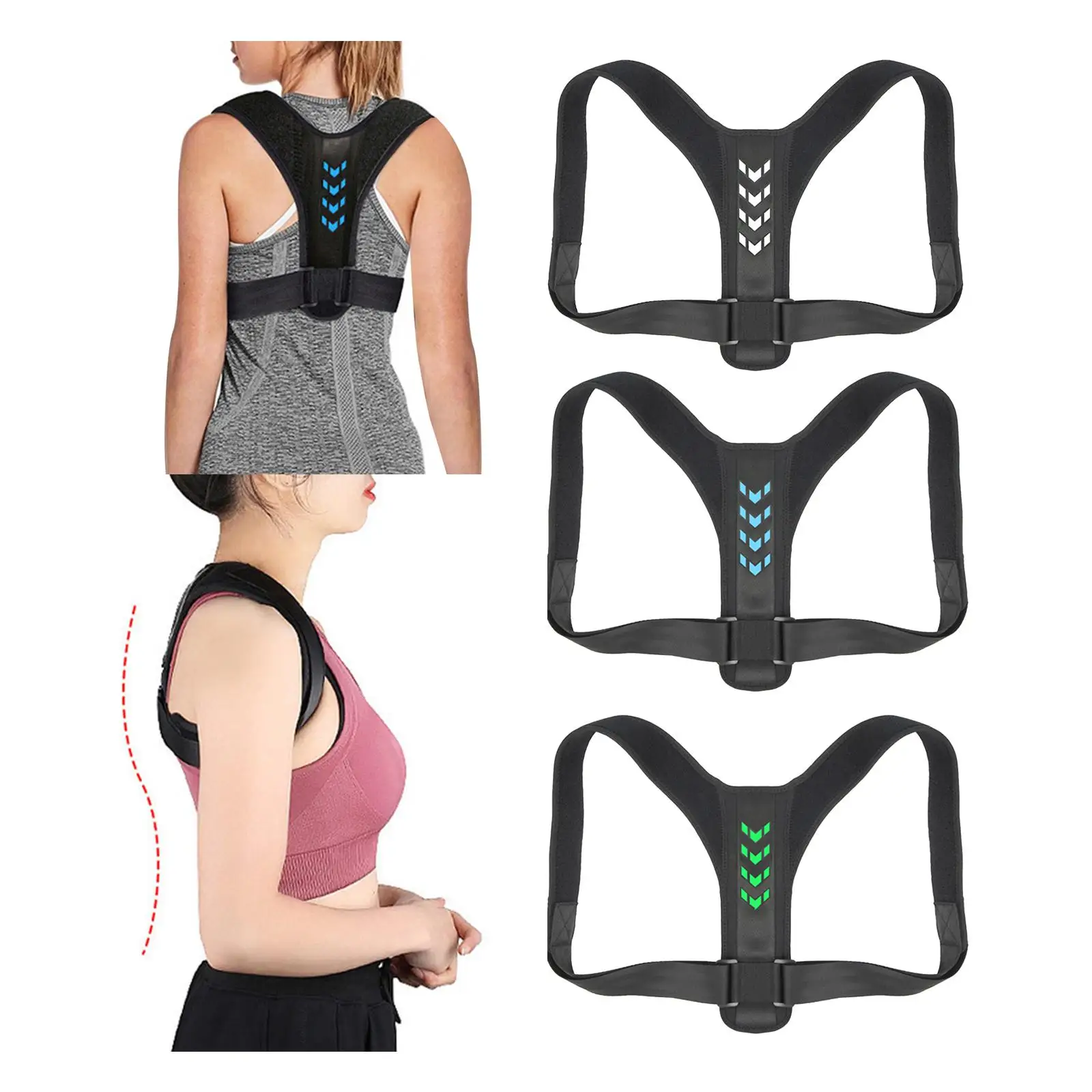 Posture Corrector for Men and Women Adjustable Comfortable shoulder brace Back Straighter Back Correction Belt