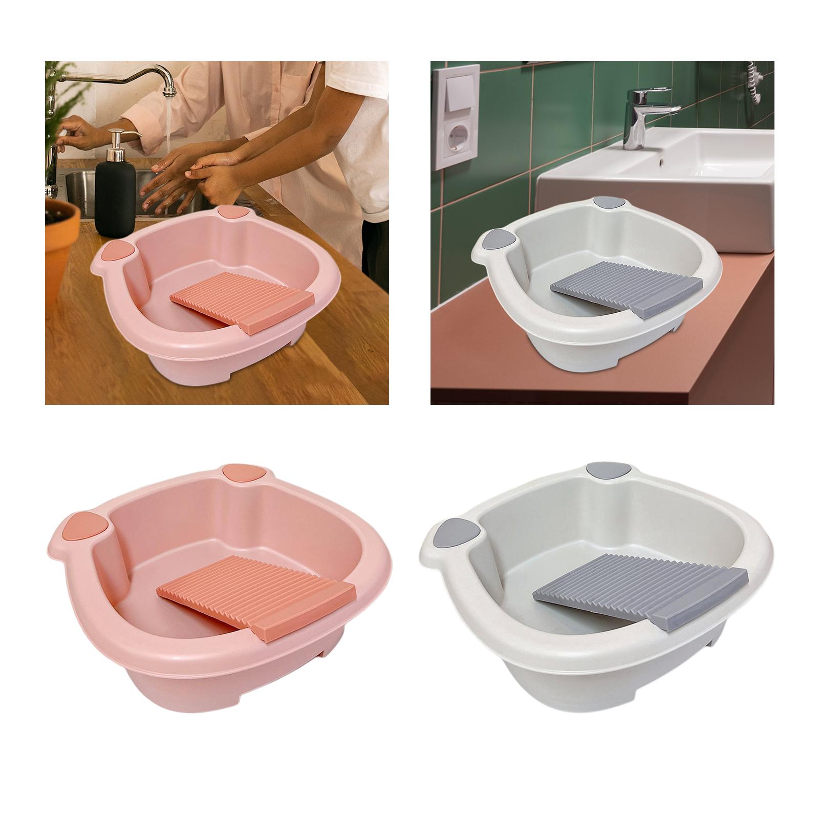 Washing Clothes Bucket Hand Wash Board Washboard Basin Wash Tub with Washboard for Hand Wash Clothes Underwear Blouses Home Washing Clothes Bucket Hand Wash Board Washboard Basin Wash Tub with Washboard for Hand Wash Clothes Underwear Blouses Home