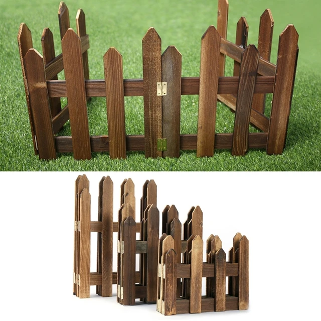 Clôture de jardin miniature en bois, flexible, Décoration de Jardin Mini  Clôture en Bois : : Jardin
