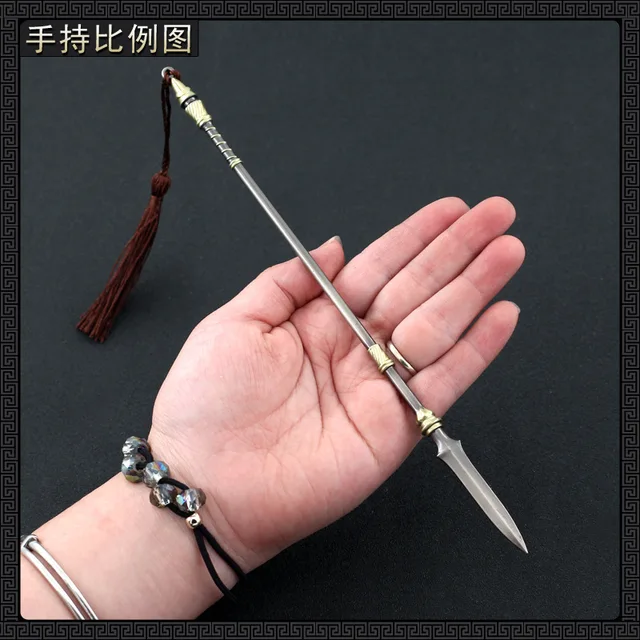 22cm Metal Halberd Spear Hook Sickle Stick Axe Ancient Chinese