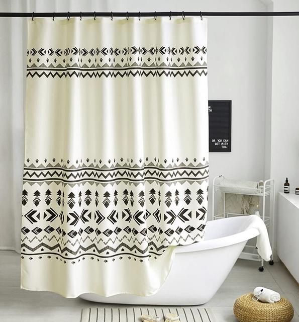 Tribal Shower Curtains, hotsell Abstact African Inspired Design, White Boho Shower Curtains, Chic shower curtains