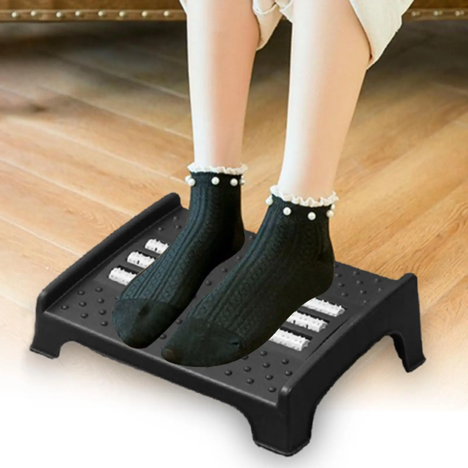 under Desk Foot Rest with Massage Surface Portable Anti Slip Feet and Leg Rest Pillow for Study Living Room Home Bathroom Office