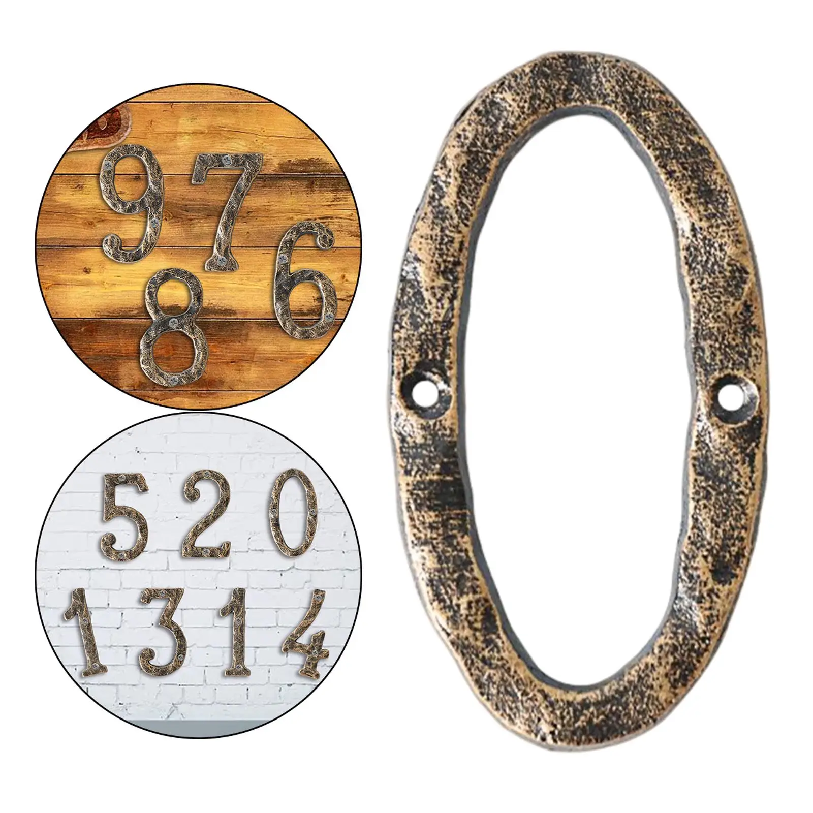 Home Number, Cast iron Address Number for Shop Bathroom Sign Door Sign Plaque Ornament