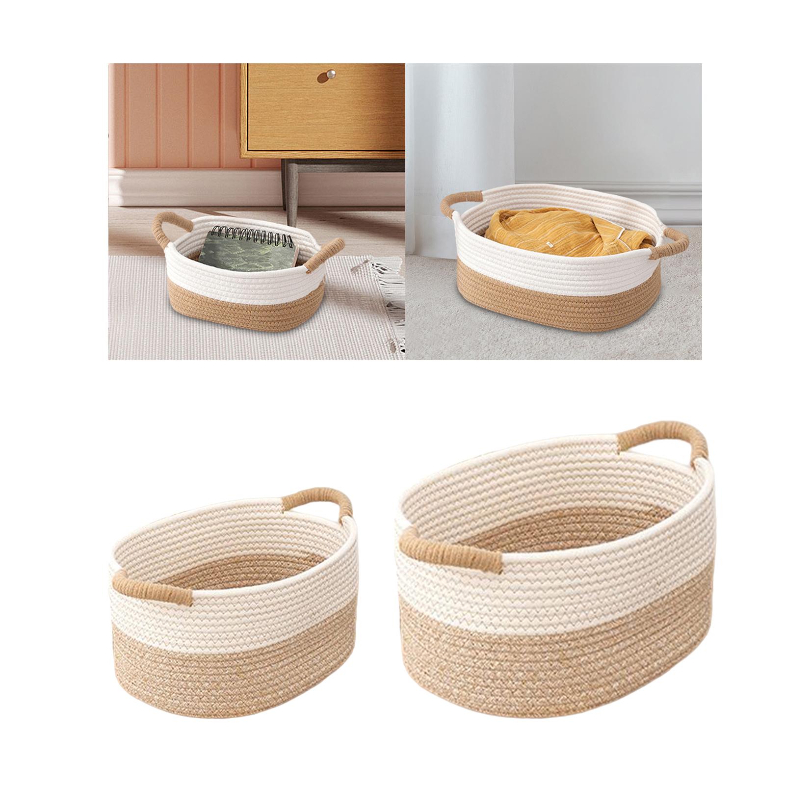 Description Picture 4 of itemCotton Rope Woven Baskets for Organizing Nordic Simple Woven Rope Storage Basket