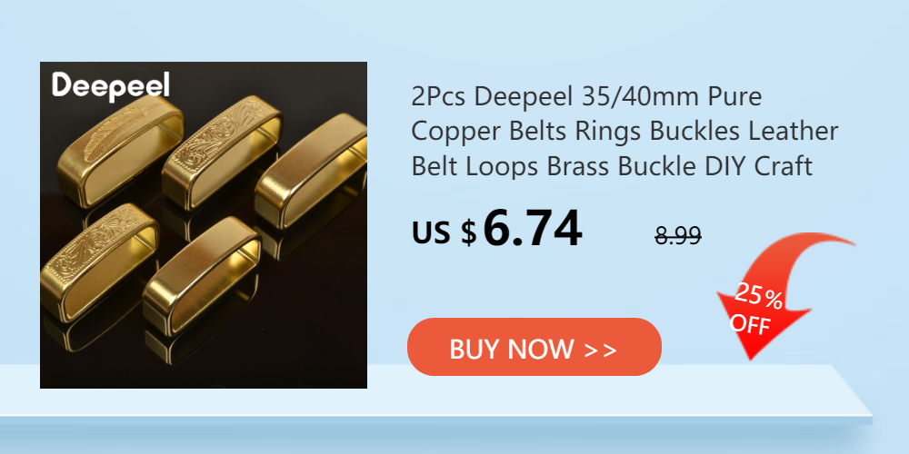 1Pc Deepeel 38mm High Quality Men's Belt Connection Leather Pin Buckles Solid Brass Belts Buckle with Rivet DIY Craft Decoration
