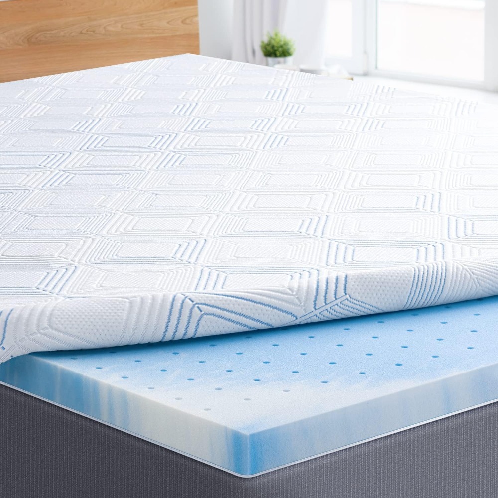 Description Picture 2 of itemBedStory . Mattress Topper, 3 inch Memory Foam Mattress Topper, Cooling Gel-Infused Firm Bed Topper with Anti-Slip