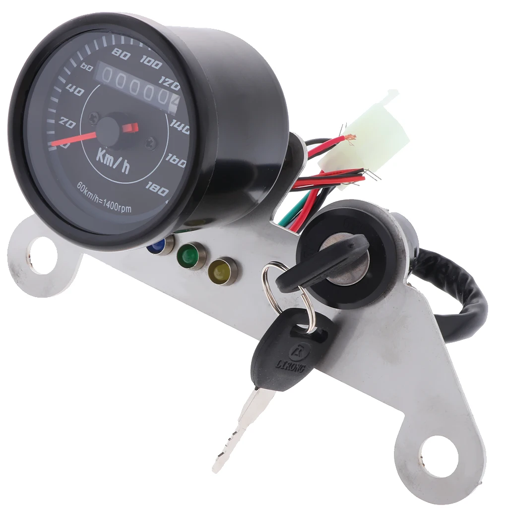 Motorcycles Modified Instrument LED Dual Odometer Speedometer(0 Km/h)