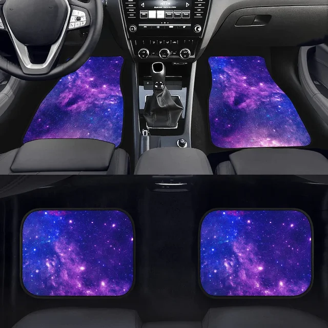 Purple Cosmic Galaxy Car Seat Covers - good Universe Outer Space Car Decor, Solar System, Nebula Car Seat Protector, Starry Sky Car Accessory