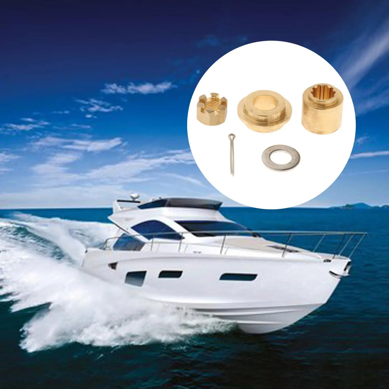 Prop Propeller Installation Nut Kit for  Outboard, 20, 25, 30HP 6L2-45987-01 92990-14200 91490-30020