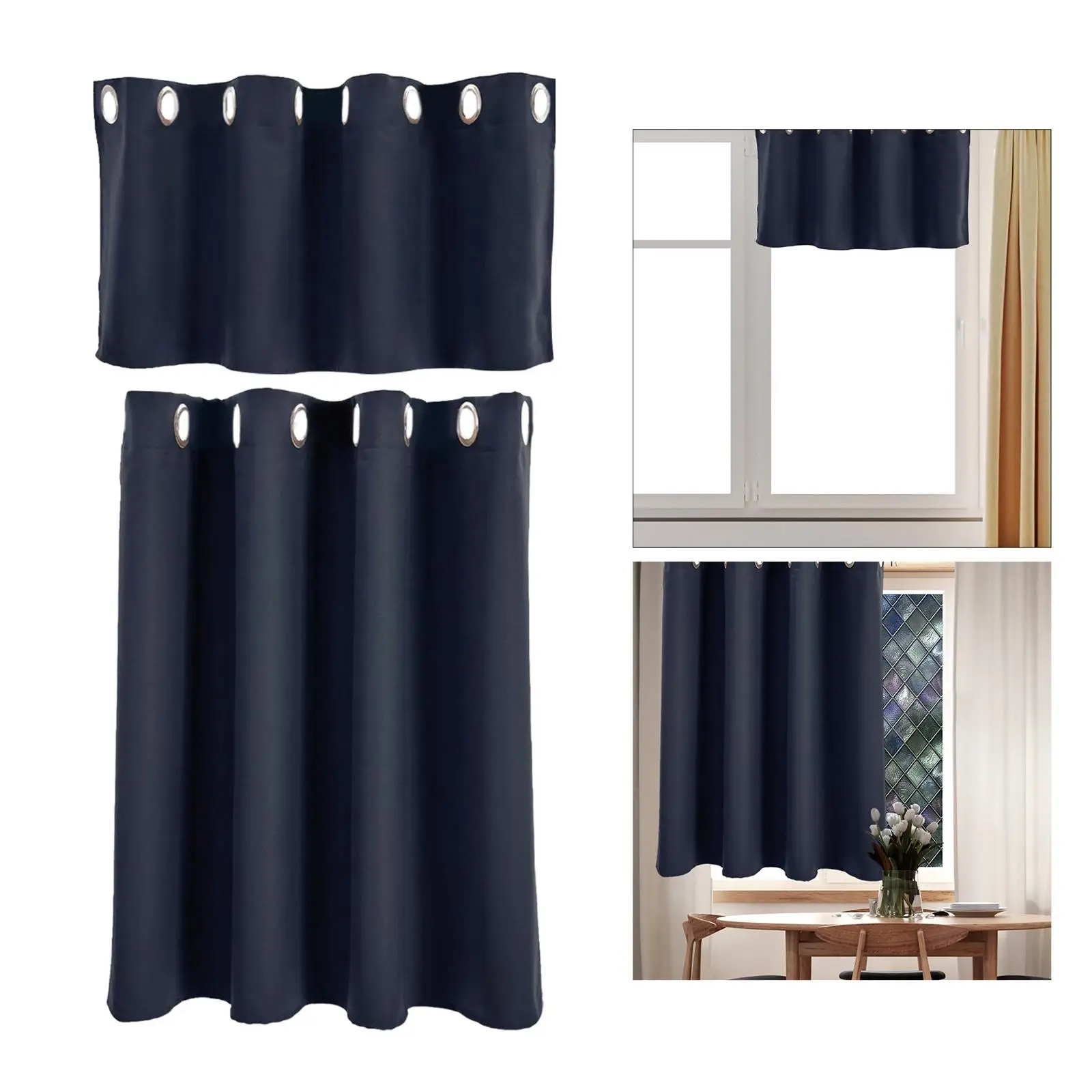 1 Panel  Curtain High Shading 70%-90% Cut Out Rod Pocket Curtains for Bedroom