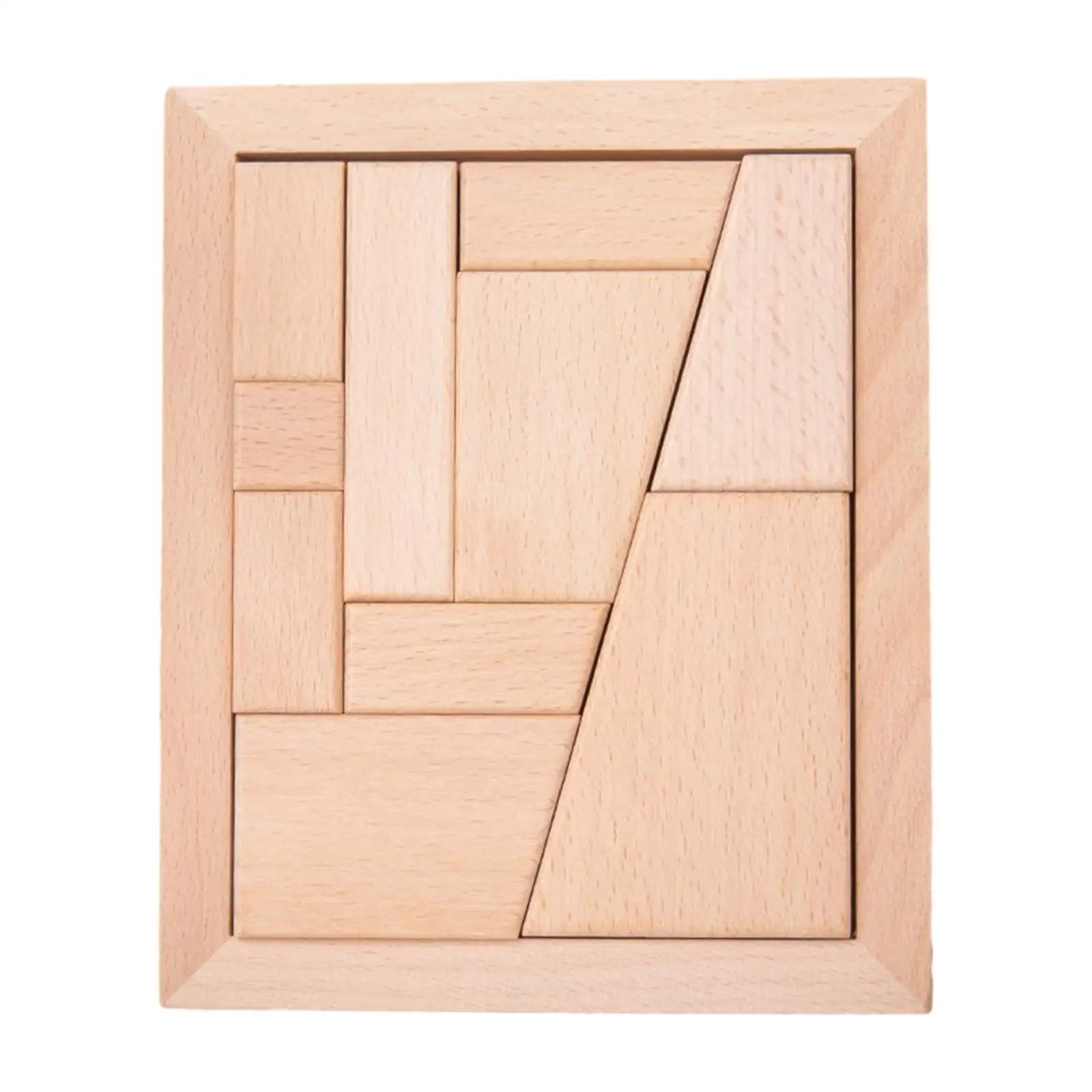 Wooden Geometric Tangram, Montessori Toys, Teaching Material for Children Boys Kids