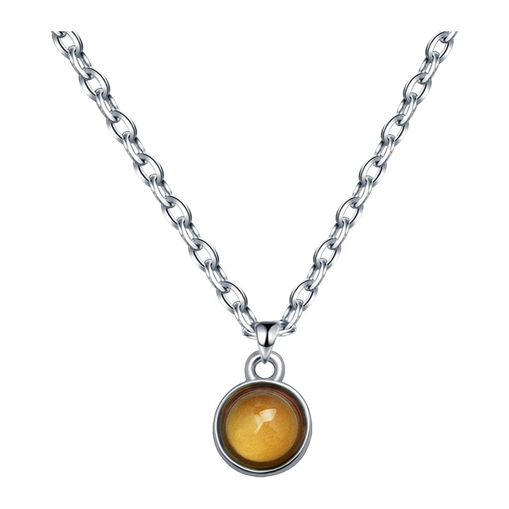 Mood Necklace Birthday Party Favors Temperature Sensing Mood Necklace for Wife Girlfriend Mom Daughter Girls Women Daily Wear