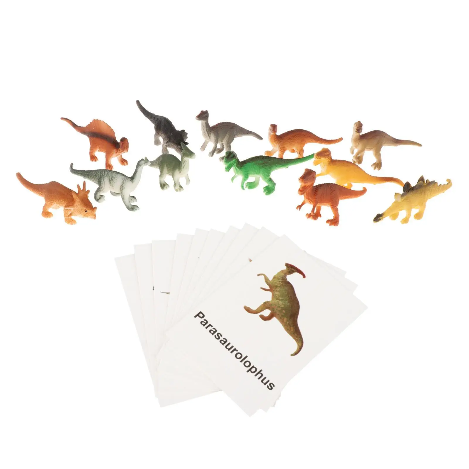 Dinosaur Figure Toys Montessori Matching Card for Ages 2+ Kids Kindergarten Baby