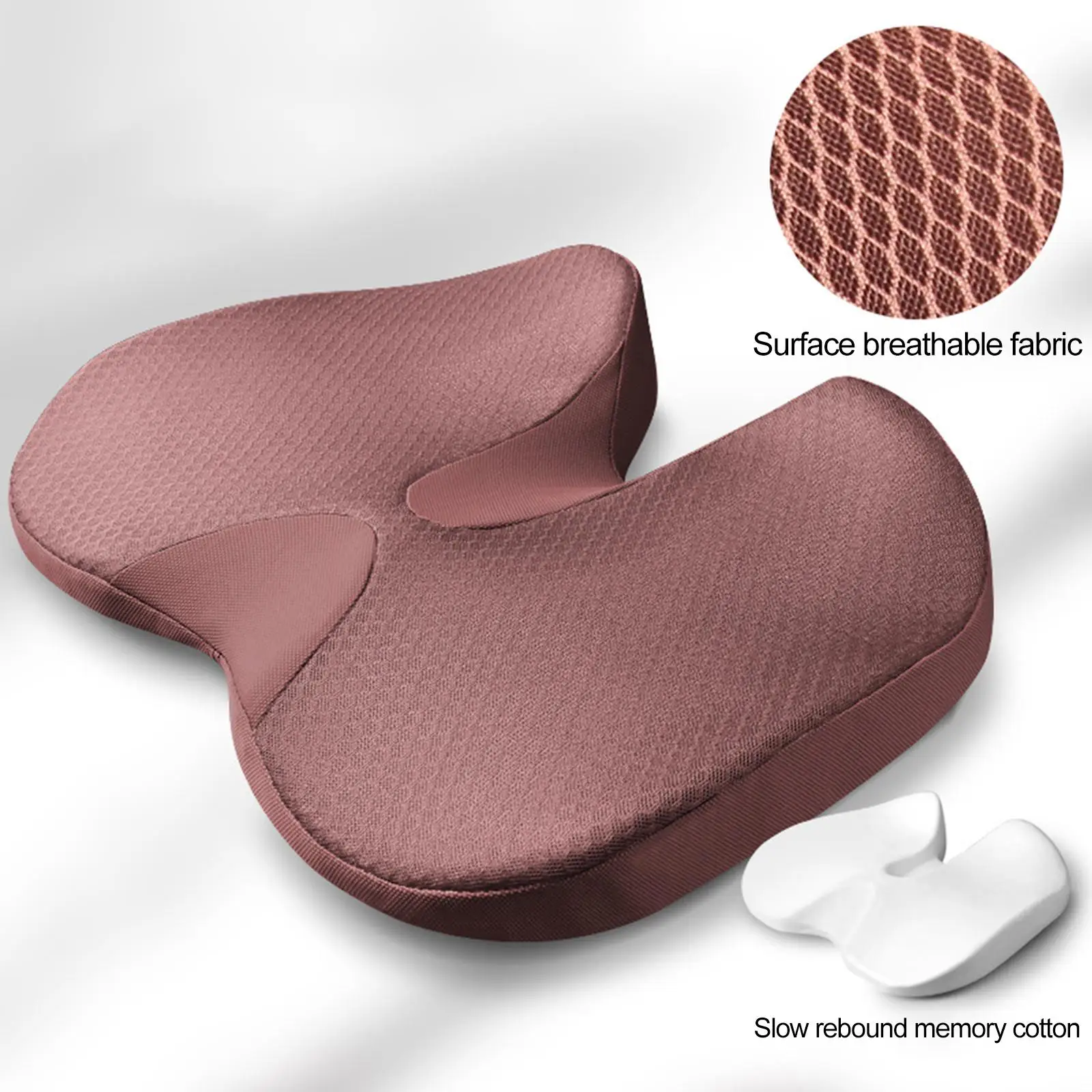 Breathable Chair Seat Cushion Non Slip Orthopedic Cusion Seat Pad Removeable Cover Car Seat Cushion Comfort for Travel Driving