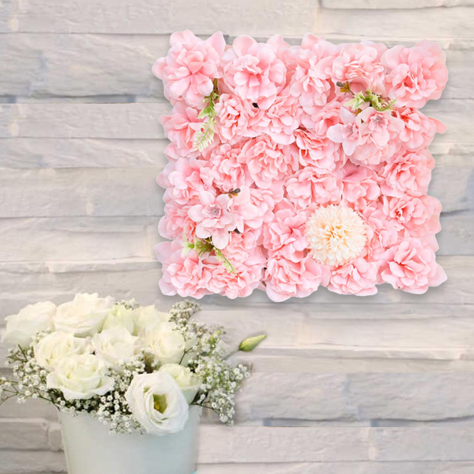 Artificial Flower Wall Panel Silk Rose Backdrop for Wedding Outdoor/Indoor Wall Decor