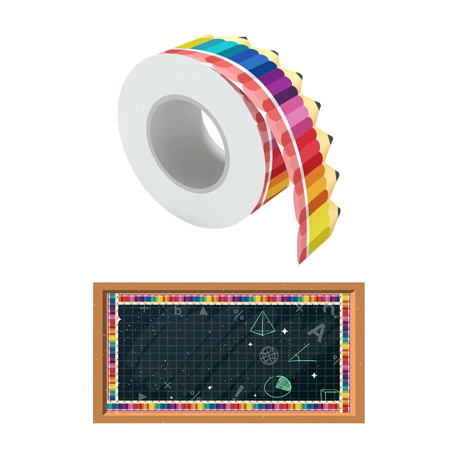 Description Picture 4 of itemPencil Bulletin Board Borders Cute Stylish Border Trim Stickers Classroom Borders for School Chalkboard Home Classroom Decor