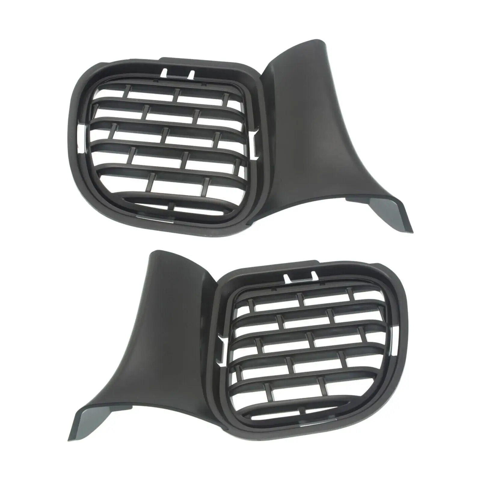 Front Bumper L R Lower Grille Fog Light Bezel Black Easy Installation 68259762AA 68259763AA for Dodge Challenger 2015-2022