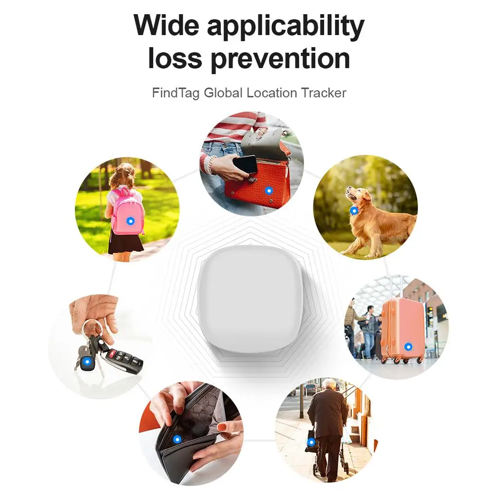 Waterproof Finder Locator Anti Theft Tracker Alarm Reminder Tracking Device Mini GPS Tracker for Kids Child Luggage Elderly Pets