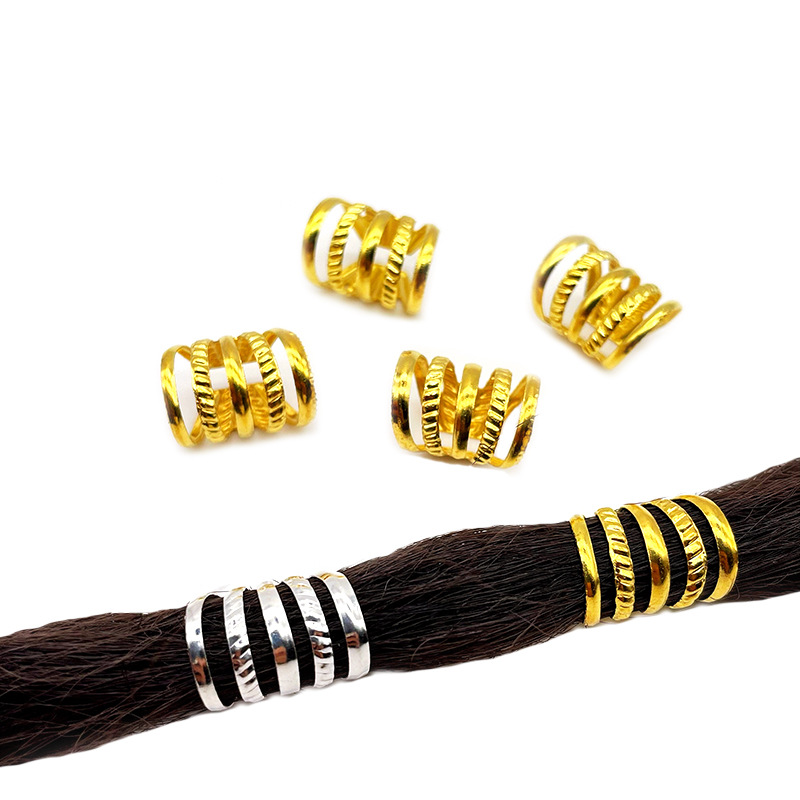 Best of 10pcs 11x15mm Gold Silver Metal Tube Ring Dreadlock Beads For Braids Hair Beads For Dreadlocks Adjustable Hair Braid Cuff Clips Reviews & Tips