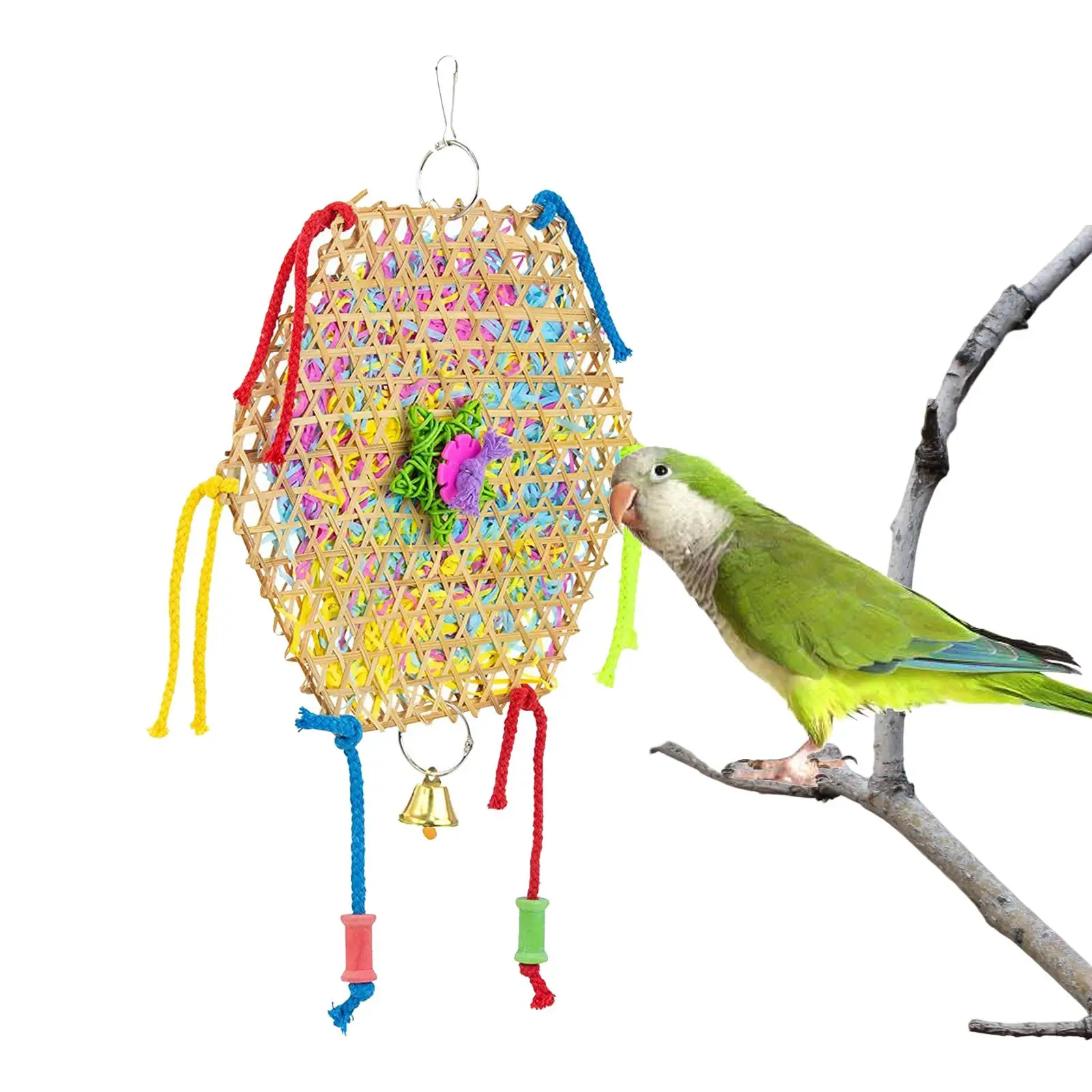 Parrot Toy Swing Parrot Cage Bite Toys for Parrotlets Lovebirds Cockatiels