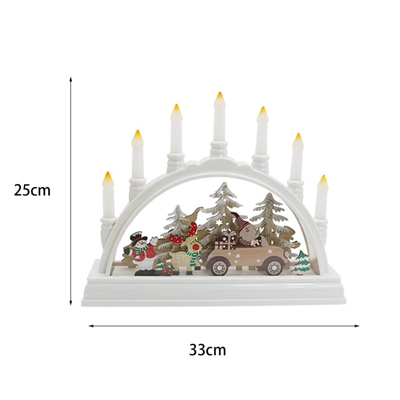 Рождественская АРКА, светодиодные свечи, Декор, зимний пейзаж, деревянный  дом для центрального элемента, темативечерние ринка, праздник,  рождественский подарок | AliExpress