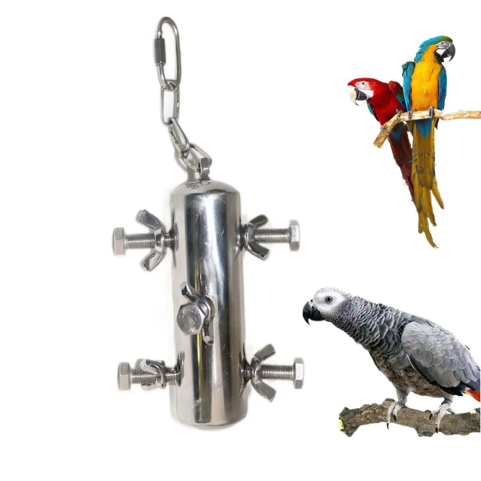 Parrot Bird Toys Screw Pecking Bite Toy Chewing Toy Swing Hanging Cage Toys Playing Toys Bite Toy for Medium Large Bird Parrot