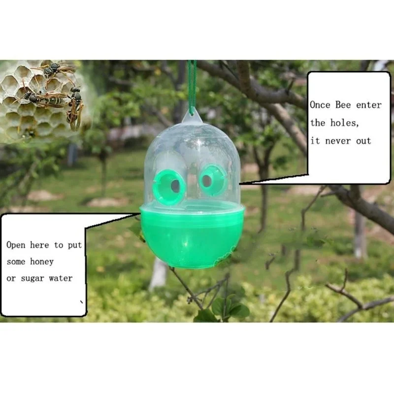 Description Picture 3 of itemFly Trap Reusable Wasp Hanging Fly Trap Catcher Beekeeping Catcher Cage Equipment Tool for Wasps Bees Hornet Pest Control Garden