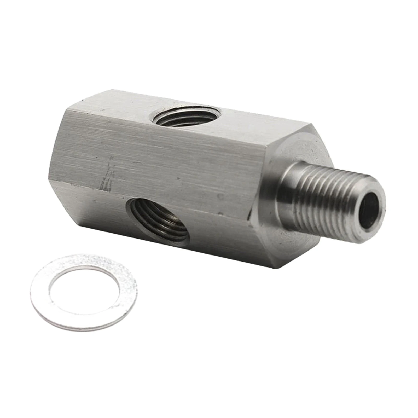 Stainless Steel 1/8in BSPT Oil Pressure Sensor NPT Adapter, 50mm Long ,Easy to Install