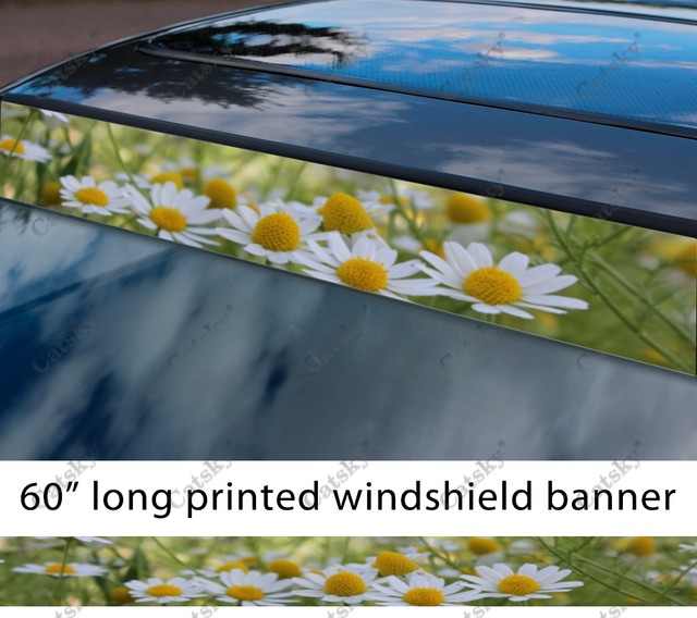 daisy Car front windshield window vinyl sunshade decal car vinyl sticker  decal windshield banner sticker - AliExpress