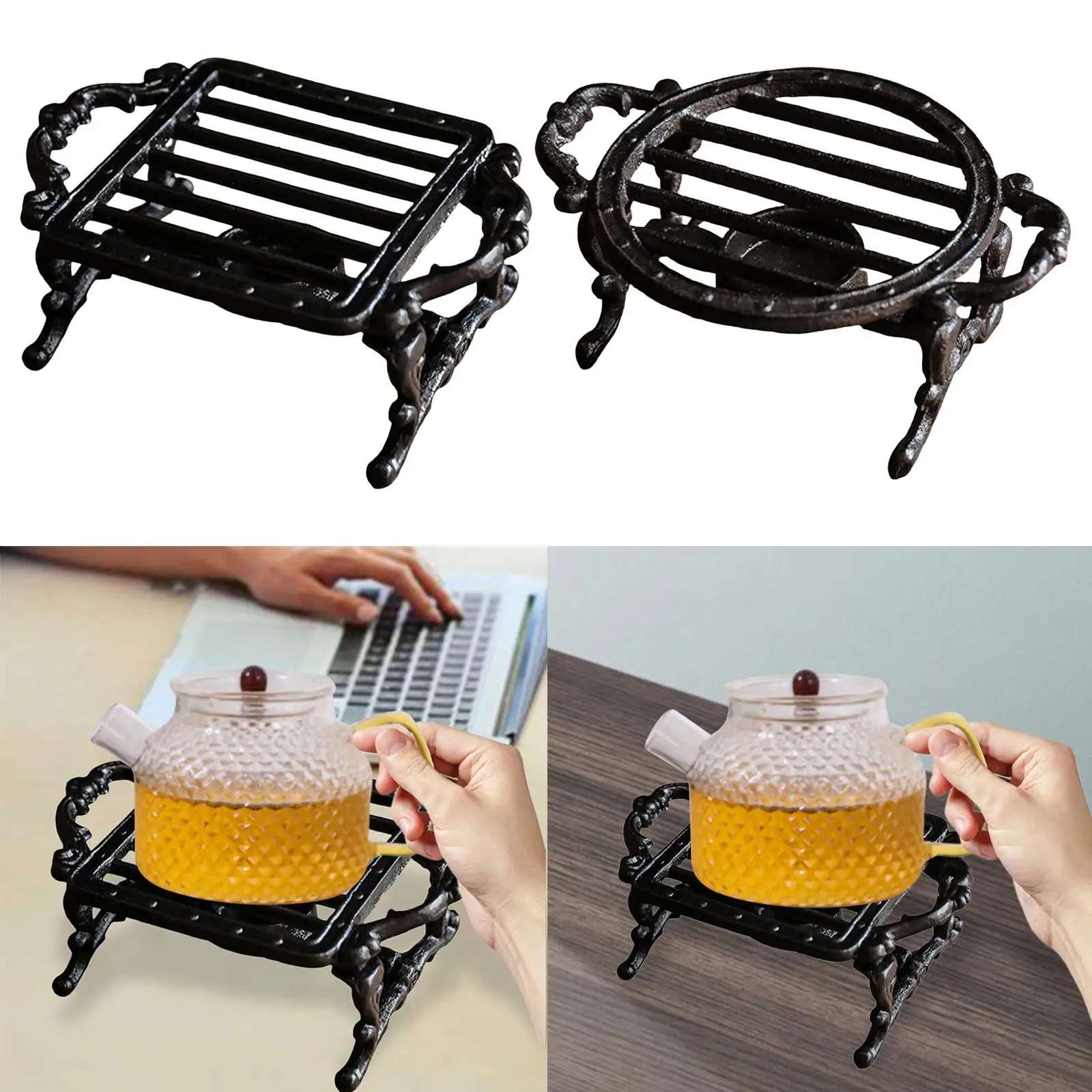 Portable Teapot Warmer Holder Decorative Candle Holder Stand Candle Warmer Heavy Duty Teapot Warmer for Home