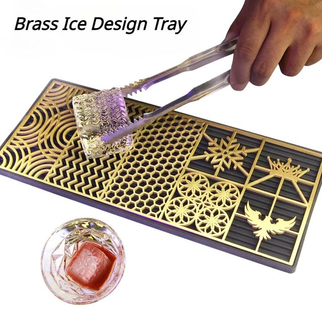 Brass Copper Ice Molds Ice Designer Tray Wear Resistant Cube Making Plate  Multiuse Rack For Freezing Cocktail Fruit Cake Jelly - AliExpress