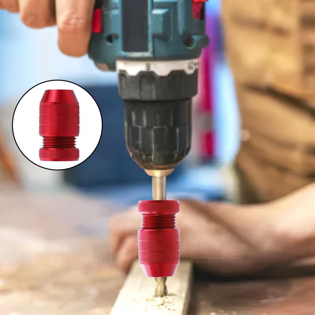 Adjustable Drill Stop Dowel Shaft Chuck Precise Control Auxiliary Tools Locator Depth Stop for 8-12.7mm Drill Bit Woodworking