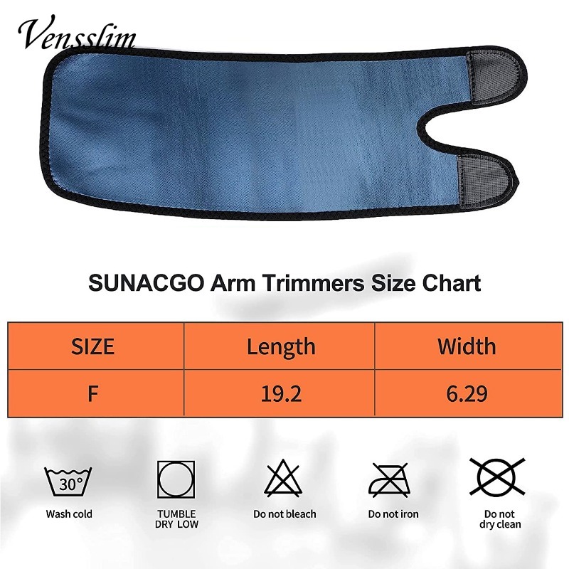 Description Picture 3 of itemVensslim Free Size Arm Trimmers Women Sauna Sweat Bands Shaper Wraps 2 Pieces Adjustable Flabby Arms Fat Burner
