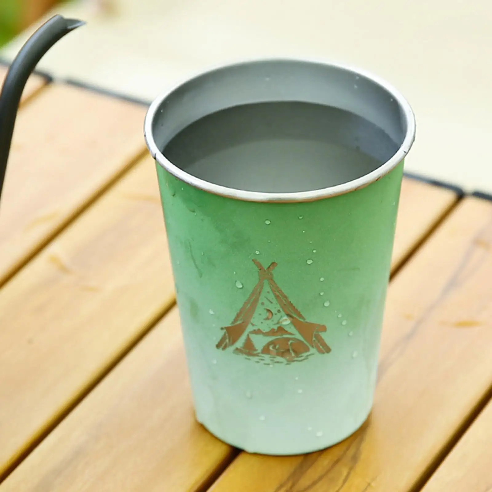 4Pcs Stainless Steel Cup Camping Tableware Coffee Mugs with Carrying Bag 350ml