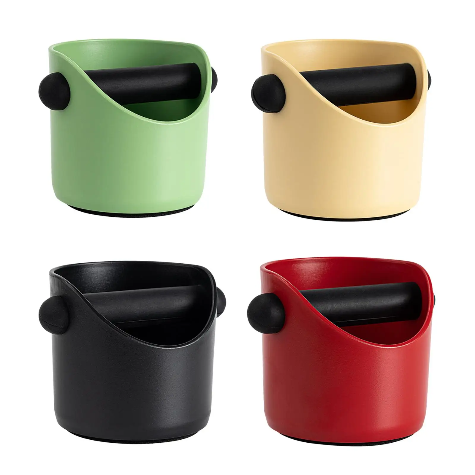 Espresso Dump Bin with Removable Knock Rod Shock Absorbent Trash Can Barista Style Compact Espresso Bucket for Kitchen