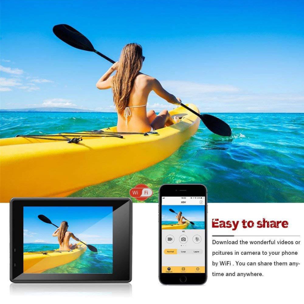 Caméra sport ultra hd 4k étanche avec wifi et télécommande_voghion.com